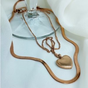 گردنبند دولاین ماری و قلب