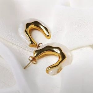 گوشواره هلالی مرمرین