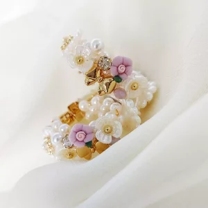گوشواره حلقه ای شکوفه بهار
